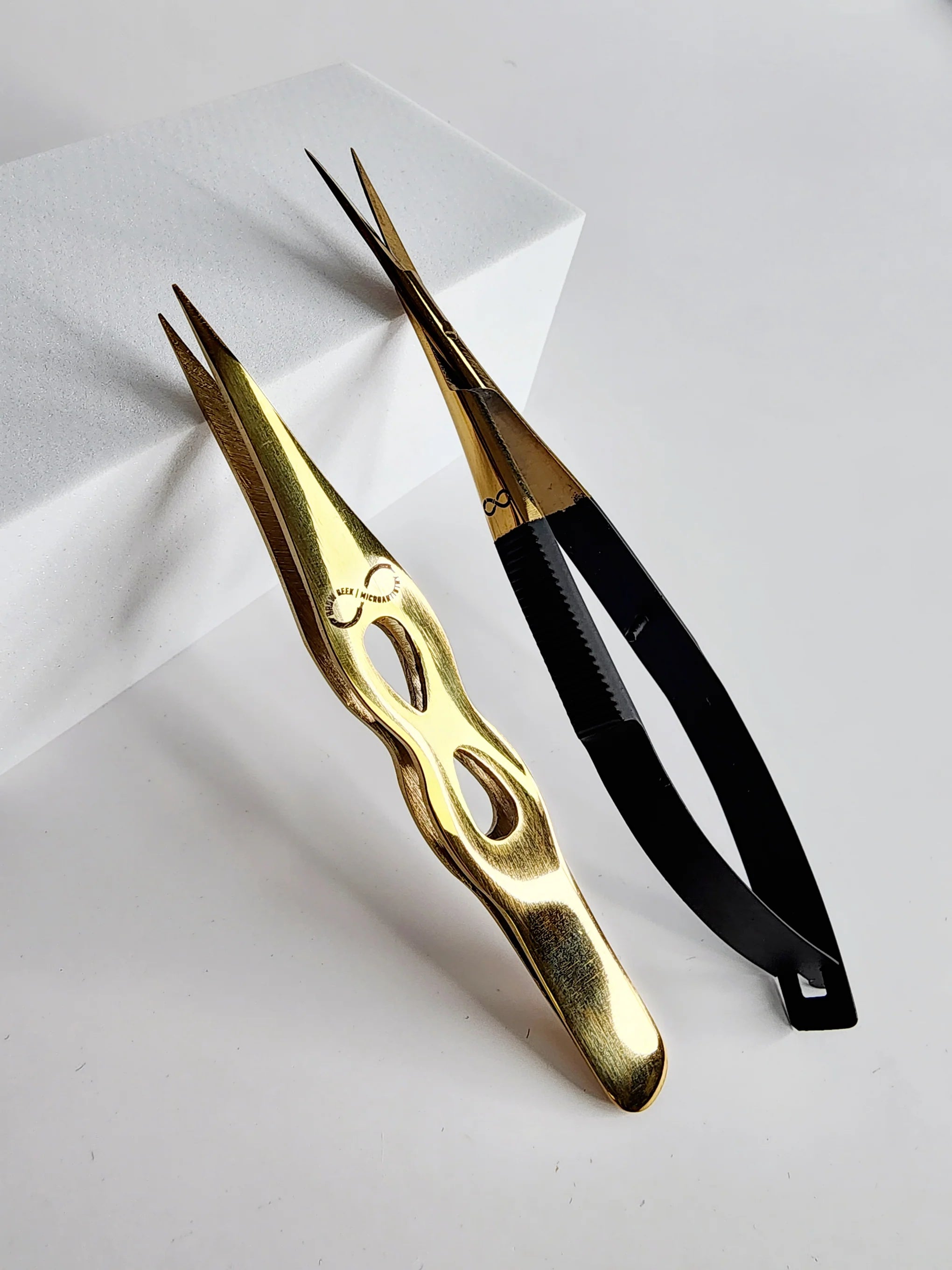 Infinity Hybrid Gold Tweezer and Spring Scissors