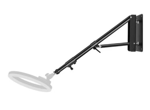 The Karma Ceiling and Wall Mount Boom Arm is a black aluminium alloy extension arm with a 1/4-inch universal screw mount and adjustable length from 102cm to 182cm.