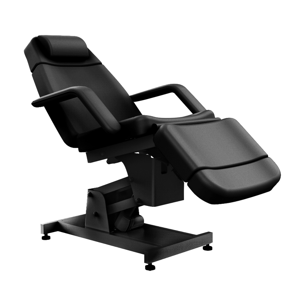 The Karma Invercargill is a premium white 4-motor electric beauty bed featuring a tilting function, adjustable headrest, and medical-grade antimicrobial vinyl.
