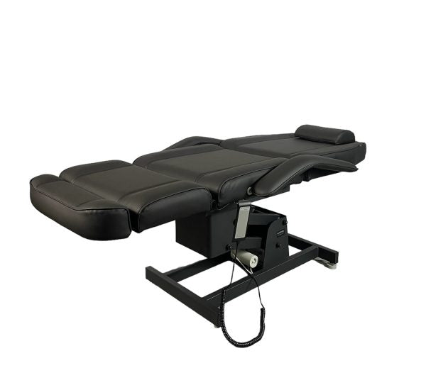 The Karma Rotorua is a professional part-electric beauty bed with three motors, an adjustable headrest, and medical-grade antimicrobial vinyl.