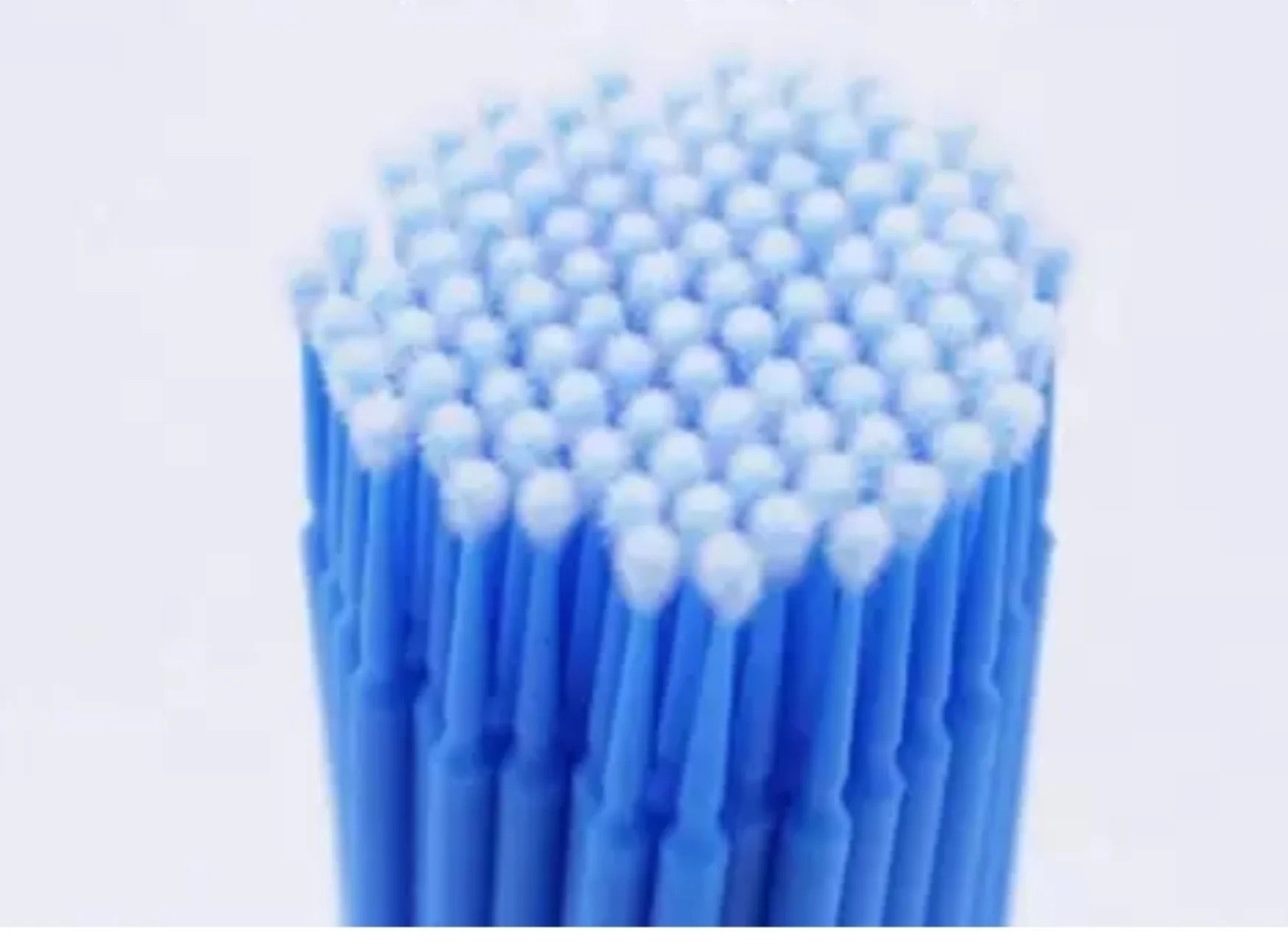 A professional set of blue My Lamination microbrush applicators featuring lint-free standard tips and non-slip handles, ideal for precise lash lift and brow tint application.