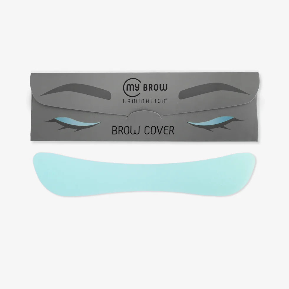 My Lamination reusable blue silicone brow cover patches for professional brow lamination treatments, showing ultra-thin 0.2mm texture.