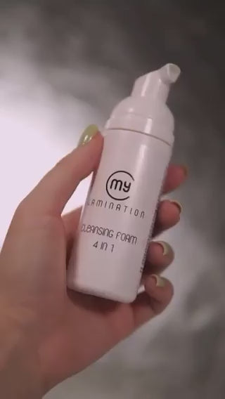A bottle of My Lamination Cleansing Foam, an oil-free professional lash, brow, and facial cleanser for Australian beauty salons.